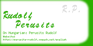 rudolf perusits business card